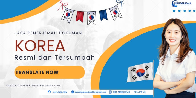 Jasa Penerjemah korea tersumpah