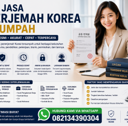 Biaya Penerjemah Korea Tersumpah