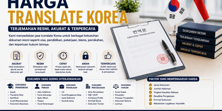 Harga Translate Korea