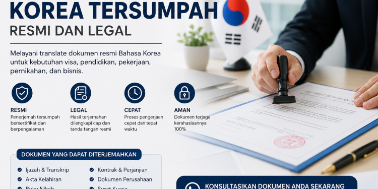 Jasa penerjemah korea tersumpah